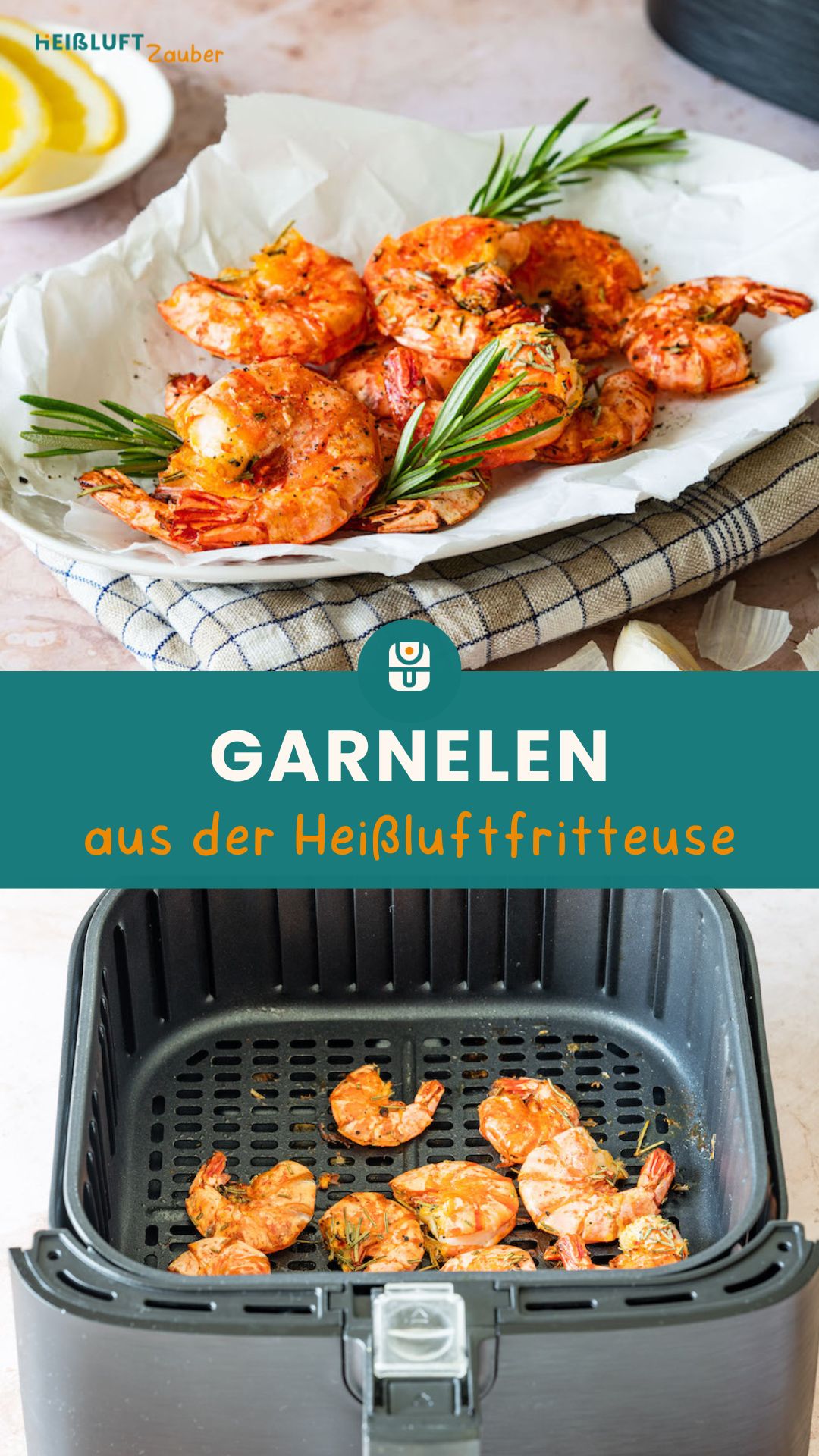 Garnelen aus der Heißluftfritteuse