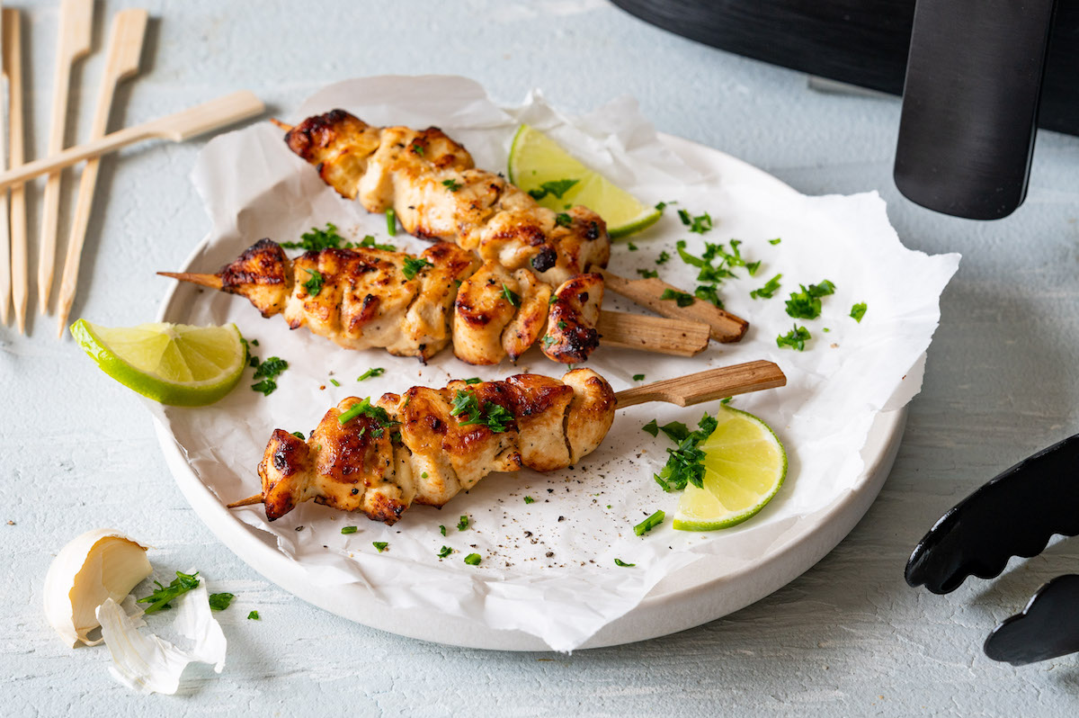 Hähnchenspieße aus der Heißluftfritteuse