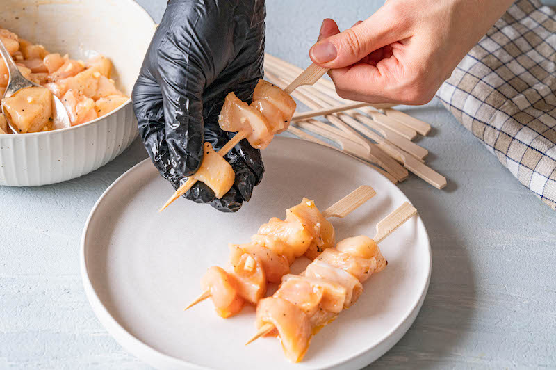 Hähnchenspieße aus der Heißluftfritteuse