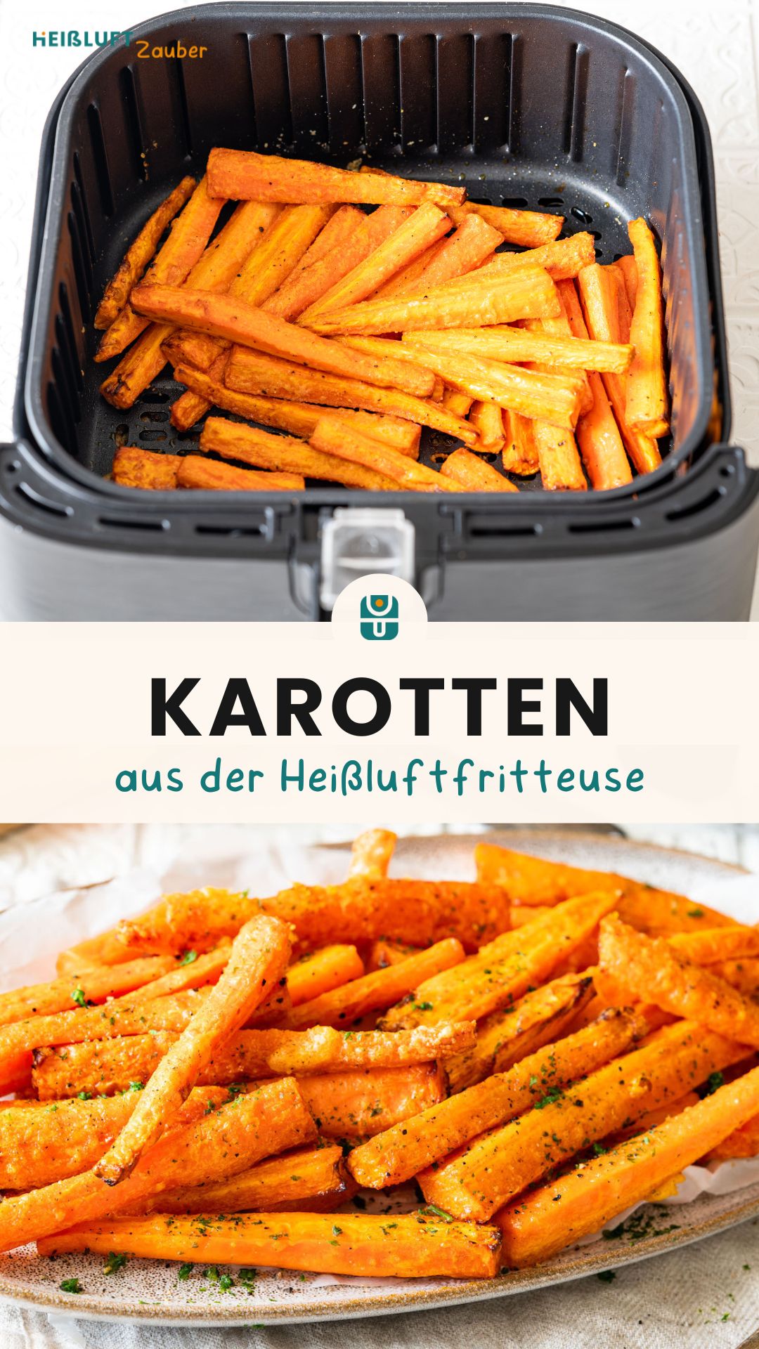 Karotten aus der Heißluftfritteuse schnell & einfach