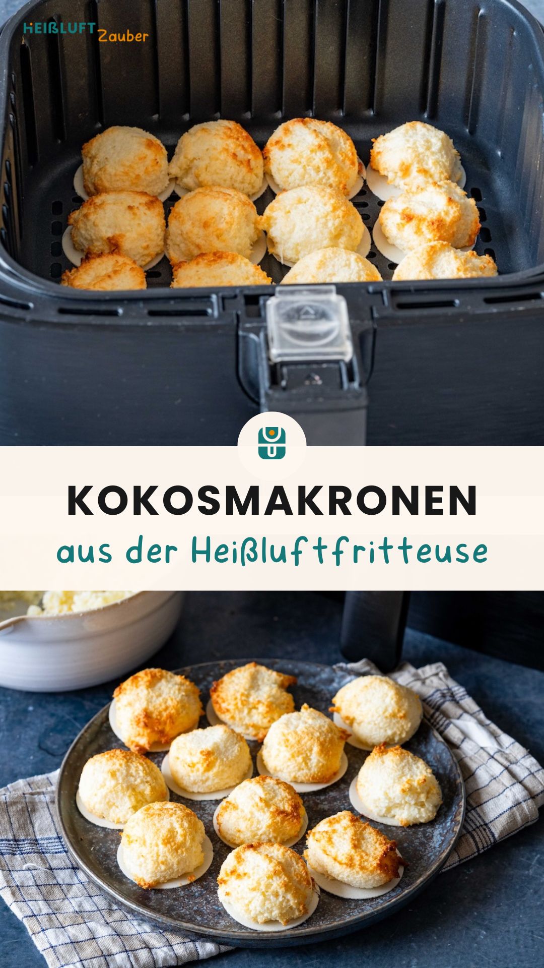 Schnelle Kokosmakronen aus der Heißluftfritteuse - Heißluftzauber